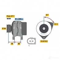 Генератор BOSCH HD8E (>) 14V 75/140A 305571 SZITKS 0124525216