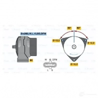 Генератор BOSCH 0124555014 3LXVGW 305611 NCB1 (>) 28V 35/80A - Изображение 6