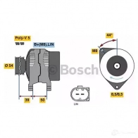 Генератор BOSCH PU4D5QE 0125711054 EL7 PLUS-HED (<) 14V 95/150A 101535277 - Изображение 4