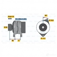 Генератор BOSCH 2APND77 E4 (>) 14V 50/110A 0124325059 305349 - Изображение 6