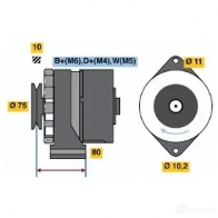 Генератор BOSCH 332006 3 137 4J5CU 0986031370