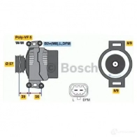 Генератор BOSCH 305446 5XZ6LK 0124425040 E6 (>) 14V 65/120A - Изображение 7