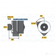 Генератор BOSCH N1 (R) 28V 10/55A 0120469855 304786 TINJDAR