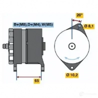 Генератор BOSCH N1 (R) 28V 10/80A V43GJB 304736 0120468154