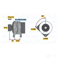 Генератор BOSCH 0124515087 305503 OXAJ9ST NCB1 (>) 14V 70/120A - Изображение 7