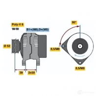 Генератор BOSCH 0124515087 305503 OXAJ9ST NCB1 (>) 14V 70/120A - Изображение 10