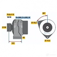 Генератор BOSCH 410 4 W0H0VA3 332602 0986041040