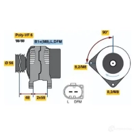 Генератор BOSCH 0124325073 EZ4ID Audi A2 KCB1 (>) 14V 90A