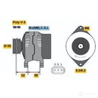 Генератор BOSCH 457 4 0986045741 332943 9M7T9