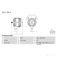 Генератор BOSCH 0986085300 1437240573 M 9ZN1GG - Изображение 3