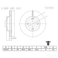 Генератор BOSCH Audi A2 E8 (>) 14V 75/140A 0124525090 HYPKTL