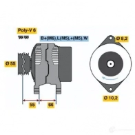 Генератор BOSCH 4 024 Renault Kangoo 1 (KC, FC) 1997 – 2007 0986040241 4D747X