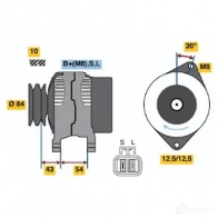 Генератор BOSCH Mitsubishi Pajero 2 (V3, V2, V4) Внедорожник 2.8 D 4WD (V46W. V26W) 97 л.с. 1993 – 1997 0986044661 L2LWK 44 66