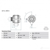Генератор BOSCH 0986083540 333511 835 4 GE9LAO5 - Изображение 3