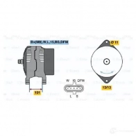 Генератор BOSCH 101404375 0124555020 NCB1 (>) 28V 35/80A GR01Q - Изображение 7