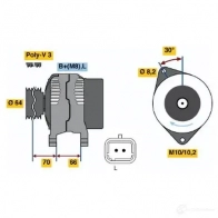 Генератор BOSCH 0986042101 42 10 Renault Kangoo 1 (KC, FC) 1997 – 2007 GRVCZ