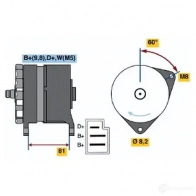 Генератор BOSCH 5999164 K1 (-) 14V 23/55A 0120489251 SMDGYR8