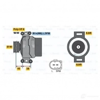 Генератор BOSCH E10 (>) 14V 90/200A JIEQRC 305659 0124625006 - Изображение 6