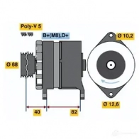 Генератор BOSCH Fiat Tempra (159) 2 Седан 1.9 D (159.AG) 65 л.с. 1991 – 1996 5OJ8B 3 570 0986035700