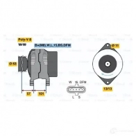 Генератор BOSCH 305683 BW6JS4 NCB2 (>) 28V 40/110A 0124655008 - Изображение 7
