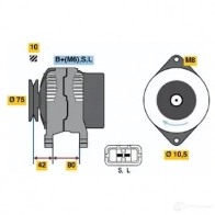 Генератор BOSCH WX3ZVJW 0986038920 389 2 Ford Maverick 1 (ML) Внедорожник
