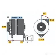 Генератор BOSCH 0986036711 7KBD3B 332290 367 1