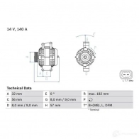 Генератор BOSCH 332986 03CER3 46 20 0986046200 - Изображение 3