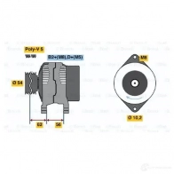 Генератор BOSCH OVSB2 0124425025 305438 E6 (>) 14V 55/100A - Изображение 7