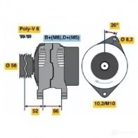 Генератор BOSCH 0986040021 4 002 332520 3ZXX1Q