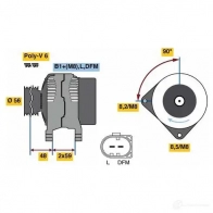 Генератор BOSCH 7MTEH2D Volkswagen Bora (A4, 1J) 4 1999 – 2005 0986081320 81 32