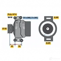 Генератор BOSCH 9GA4OE0 46 61 333023 0986046610