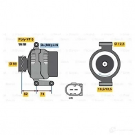 Генератор BOSCH 5999854 EL8 (>) 14V 100/210A 0125811013 ZNG2FT - Изображение 2