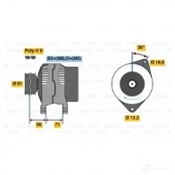Генератор BOSCH 305417 XF6ASHO KCB2 (>) 14V 55/105A 0124415012 - Изображение 7