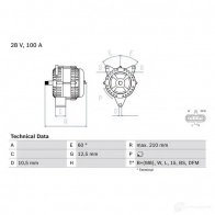 Генератор BOSCH 332898 45 29 K58S4 0986045290 - Изображение 3