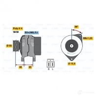 Генератор BOSCH CRK4Q KCB1 (>) 14V 90A 305319 0124325010 - Изображение 2
