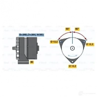 Генератор BOSCH SV19I6 304868 0120488277 K1 (-) 28V 10/35A - Изображение 6