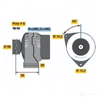 Генератор BOSCH 305078 0123310013 KC (R) 14V 70A VF1RWCB - Изображение 4