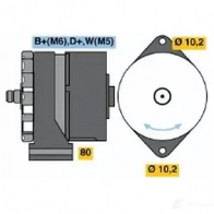 Генератор BOSCH 9120080144 STSIY 364627 K1 (R) 28V 3/45A
