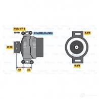 Генератор BOSCH 305645 NCB2 (>) 14V 90/150A XMHO7 0124615033 - Изображение 5