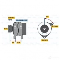 Генератор BOSCH 305441 E6 (>) 14V 65/120A 94HII5 0124425028 - Изображение 3