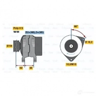 Генератор BOSCH S2QSPP 305437 E6 (>) 14V 55/100A 0124425024 - Изображение 7