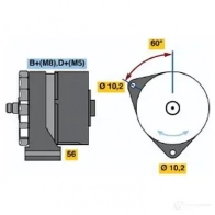 Генератор BOSCH BX469811 N1 (-) 14V 36/80A 0120469811 5998918
