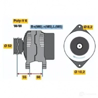 Генератор BOSCH 0986041371 RNTHK8 4 137 Renault Megane 1 (BA, JA, EA, DA, LA) 1995 – 2002