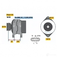 Генератор BOSCH PQFX9 305686 NCB2 (>) 28V 40/110A 0124655012 - Изображение 6