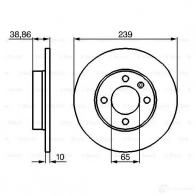 Тормозной диск BOSCH 0986478010 BD 24 TLMP8M5 338693 - Изображение 5