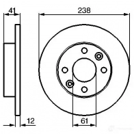 Тормозной диск BOSCH 339438 BD993 E1 90 R - 02C0100/0379 0986479165 - Изображение 4