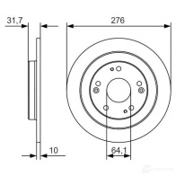 Тормозной диск BOSCH BD 2152 BD2152 340221 0986479a92 - Изображение 7