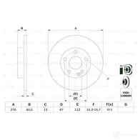 Тормозной диск BOSCH 339451 0986479185 BD1057 E1 90 R -02C0371/0170 - Изображение 5