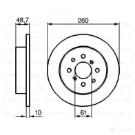 Тормозной диск BOSCH E1 90 R - 02C0100/0469 0986479014 BD906 339304 - Изображение 4