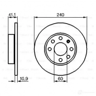 Тормозной диск BOSCH BD1060 0986479189 E1 90 R - 02C0100/0193 339454 - Изображение 6